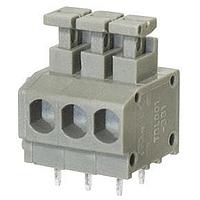Same Sky (formerly CUI Devices) TBL001-500-03GY-2GY Fixed Terminal Blocks Terminal block, screwless, 5.00, horizontal, 3 poles, cool gray