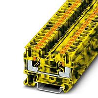 PHOENIX CONTACT 1077085 Feed Through Terminal Block Feed-through terminal block  nom. voltage: 1000 V  nominal current: 41 A  connection method: Push-in connection  number of connections: 2  cross section: 0.5 mm - 10 mm   AWG: 20 - 8  width: 8.2 mm  height: 42.2 mm  color: black/yellow  mounting type