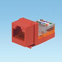 Panduit NK5E88MRDY Modular NK Cat 5e leadframe jack module - Red