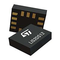 STMicroelectronics LIS2DS12TR Accelerometers 3-axis MEMS accelerometer, +-2g/+-4g/+-8g/+-16g full scale, high-speed I2C/SPI d