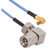 Amphenol SV Microwave 7015-0996 RF Cable Assemblies 2.92 M RA-SMPM F RA 6in CA for .047 Cbl