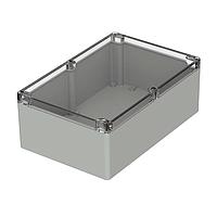 BOPLA 02240300 Enclosures, Boxes, & Cases ENCLOSURE, EUROMAS PC, 240 X 160 X 90MM, CLEAR, LID, POLYCARBONATE, RAL 7035 BASE, M 2401 G