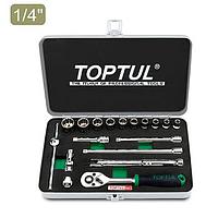 TOPTUL GCAD1811 18PCS 1/4 inch DR. 12PT Socket Set