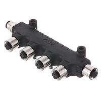 Amphenol LTW S-555555-FFFFFM-S001 Adapters NMEA 2000, Multi-Port T Adaptor, Metal, 4A, 05 pins, Screw Thread, IP68