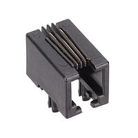 Kycon GMX-N-44-50 Modular 4P4C R/A PCB BLACK LOW PROFILE 50u