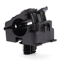 HellermannTyton 156-02632 Cable Mounting & Accessories Fir Tree Mount Ratchet Clamp, 0.50 - 0.77" Bundle Dia, FT9X17, PA66HIRHSUV, Black, 250/ctn