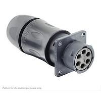 Eaton Souriau-Sunbank UTSX7JC106S Receptacles Jam nut receptacle, with cable gland backshell, for 6 female contacts, IP68/69K