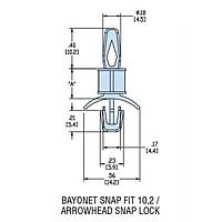 Heyco 10091F PCB Support HLSP4-04 V-0 NATURAL