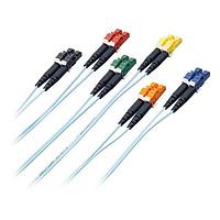 Panduit F5E10B-10M8 Fiber Optic Cable Assemblies LC (keyed B-Red) to LC 50um Dupl 1.6m