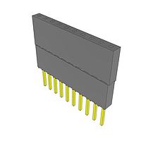 Samtec ESQ-110-34-G-S Sockets Elevated Socket Strip, 0.100" Pitch