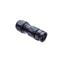 Amphenol LTW DC-03BMMB-QL8MPP Standard Circular Connector X-Lok, Large Size, Plastic, 20A, 03 pins, Male Connector, Male Contact, Straight, Push Lock, Screw-in, Field Installable, F10.0 - F12.0mm, IP68