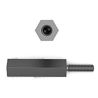 RAF Electronic Hardware M2100-2545-S-12 Hex Metric Metric Hex Male-Female Standoffs 4.5mm Hex X 5mm X M2.5 Thd