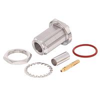 Radiall R161329000W Connectors N / STRAIGHT BULKHEAD JACK PANEL SEAL FULL CRIMP-TYPE - CABLE 5/50 S