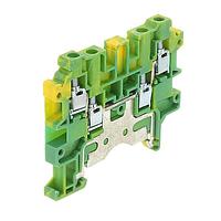 Altech CMCG4 Feed Through Multi-Connection DIN Term Blk, Screw, 4 Conn