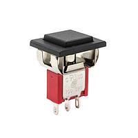 E-Switch 700SP7M1QEAP2BLKBLK Sealed PUSHBUTTON, 3A 120VAC/28VDC, SPDT On-(On), Panel Mount, Snap-In Solder