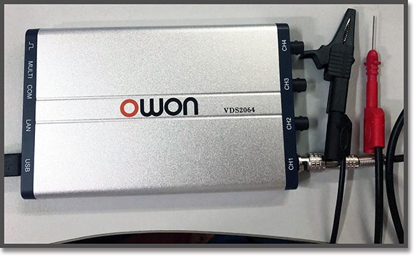 OWON oscilloscope application for automotive Hall sensor testing