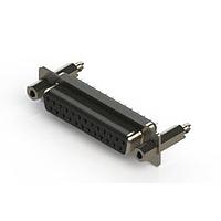 EDAC 628-025-220-547 Standard Card Edge Connectors 628 Series vertical D-Sub plug connector with 25 socket type contacts that have gold flash plating. The contacts have .105" (2.67mm) to .160" (4.06mm) long P.C.B tails and the insulator is high temp' rated.The body is low profile metal, the flange is