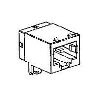 AMP Connectors - TE Connectivity 1888376-1 Modular Connectors / Ethernet Connectors 8P R/A, CAT5, SHLD MJ, PC GND