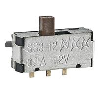 NKK Switches SS312SAH4 Ultra-Miniature SMT Slides ON-NONE-ON SPDT