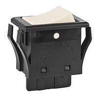 NKK Switches JWM11RBA/UCV Rocker Switches SPST TV5 RATED IVORY CAP & BLACK BODY