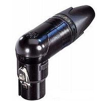NEUTRIK NC10FRX-14-B Cable Connectors Cable end RX series 10 pin female right angle - cable OD 8-10mm - black/gold
