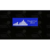 Matrix Orbital BLC2041-BK-USB-WB PC Bay Inserts, LCD Characters 20x4 Wht Txt Blu B/G No Key w/ Black Bkt