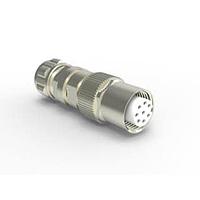 AMP Connectors - TE Connectivity 1-2308323-1 Straight M12 A-CODED M-8 CAB CRIMP FEMALE 4-6.5mm