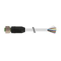 Murrelektronik 7000-17041-2920300 Connectors M12 FEMALE 0, PUR 8x0,25 GRAY, drag ch 3m