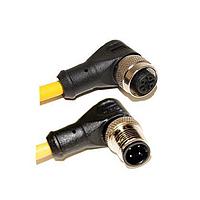 Mueller C4BD10M000.5 Sensor Cables / Actuator Cables UL Listed, M12 Cordset, 4-Position Male RA to Female RA, 22 AWG, 1.5M