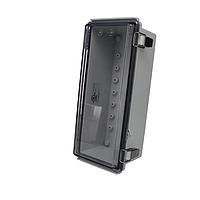 Bud Industries PTQ-11042-C NEMA/IP Rated PC+10% Fiberglass Box with Stainless Steel Latch (4.3 X 10.2 X 3.9 In)