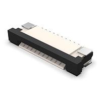 GCT (Global Connector Technology) FFC3B07-10-T Board Mount 10W, 1.0mm FFC Conn, R/A,Bot Cont, Slide, H2.5mm,SMT,Tin,T&R