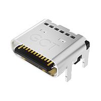 GCT (Global Connector Technology) USB4081-03-A PCB Top Mount USB 3.2 Gen 2 TypeC Receptacle Horizontal SMT 7.05mm, 24 Contacts