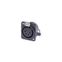 NEUTRIK NC4FDM3-H-BAG Receptacles 4P F RECEPT DM3 SER PCBH - BLACK/SILVER