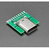 Adafruit 4396 USB Type C USB Type C Socket - SMT Inline Breakout Board