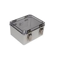 Bud Industries PTH-22490-C Electrical Enclosures PC+10% Fiberglass Box, Self-Locking Latch and Clear Cover (6.7 X 5.5 X 3.7 In)