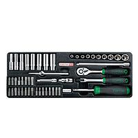 TOPTUL GCAT5004 1/4inch DR. Flank Socket Set (SAE, 50PCS )