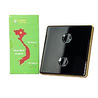 HUNONIC HNPRE02VD BLE Premium Touch Switch 2 Square Button (Black)