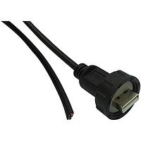 Stewart Connector 67U2AD-006-K USB 2.0 IP67 USB 2.0 Type A Male to Free End 6FT