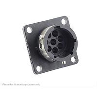 Eaton Souriau-Sunbank UTGX0128PW Receptacles Square flange receptacle, without backshell, for 8 male contacts,  IP68/69K, keying W