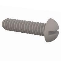 Essentra Components 010632R056 Round Slotted Round Slotted Screw, #6-32 Thread, 9/16 Lg