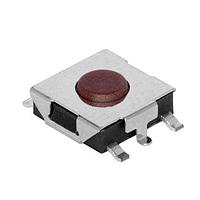 Same Sky (formerly CUI Devices) TS06-667-30-R-160-G-SMT-TR Tactile Switch 6 x 6.7 mm, 3 mm Act Height, 160 gf, Red, Surface Mount, TR, SPST,