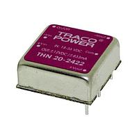 TRACO Power THN 20-1212 Isolated Product Type: DC/DC; Package Style: 1"x1"; Output Power (W): 20; Input Voltage: 9-18 VDC; Output 1 (Vdc): 12; Output 2 (Vdc): N/A; Output 3 (Vdc): N/A