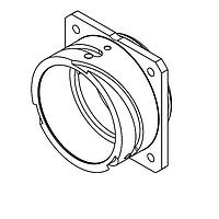 Amphenol Industrial GTCE030A32-XGS(025) Connectors GTC-E, square flange receptacle, bayonet, shell size 32, 4 sz4+1 sz12 socket silver plated, crimp, rear adapter accessory, black zinc cobalt plating, ROHS
