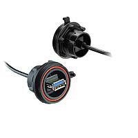 Bulgin PX0843/A3 USB 3.0 IP68 A Type USB 3.0 to IP68 A Type USB 3.0, 3m