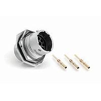 Amphenol SINE Systems RT00148SNHEC03 Standard Circular Connector 8 Position Square Flange Receptacle, Female, Shell Size 14 with Silicone Seal, End Cap with Individual Wire Sealing