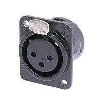 NEUTRIK NC3FDM3-L-B-1 Receptacles 3P XLR FML RECEP D-SZ M3 MNT HOLES