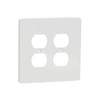 Square D SQWS422012WH Cover Frame 2 G  MID+ 2 DUPLEX OUTLET WALL PLT WH