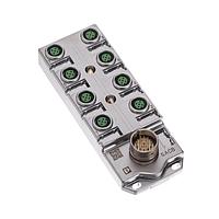 PHOENIX CONTACT 1155996 Sensor Cables / Actuator Cables Sensor/actuator box   application: Standard   connection method: M12 socket Metal   number of slots: 8   number of positions: 5   coding: A - standard   slot assignment: Double   status display: No   Universal; master cable connection: M23 plug conne