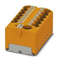 PHOENIX CONTACT 3273896 DIN Rail Terminal Blocks Distribution block  nom. voltage: 450 V  nominal current: 32 A  connection method: Push-in connection  Push-in connection  number of connections: 13  cross section: 0.2 mm - 6 mm   AWG: 24 - 10  width: 46.3 mm  height: 21.7 mm  color: orange  mountin