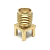Radiall 9650-1113-000 PCB Receptacles SMA / STRAIGHT JACK RECEPTACLE FEMALE GOLD